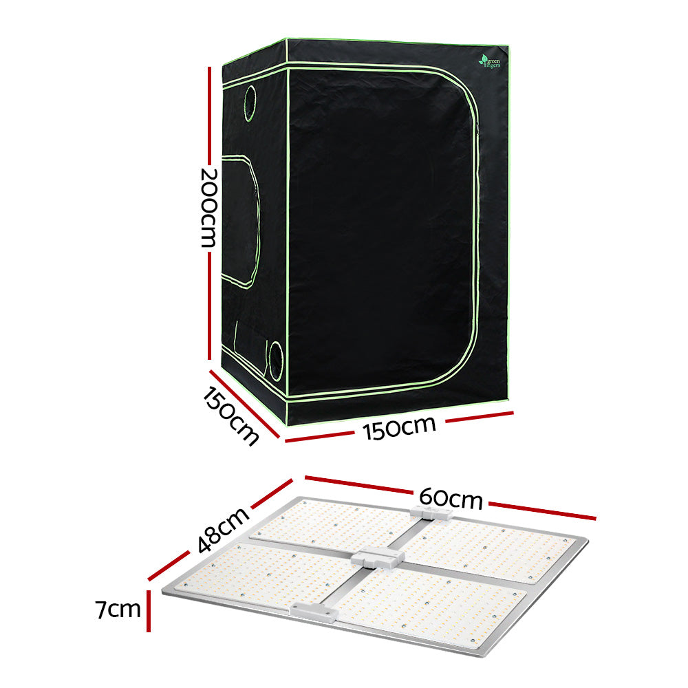 Green Fingers Grow Tent Light Kit 150x150x200CM 4500W LED Full Spectrum
