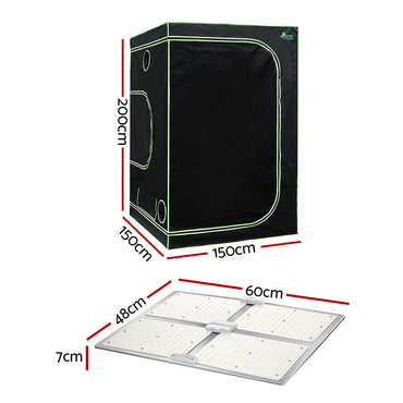 Green Fingers Grow Tent Light Kit 150x150x200CM 4500W LED Full Spectrum