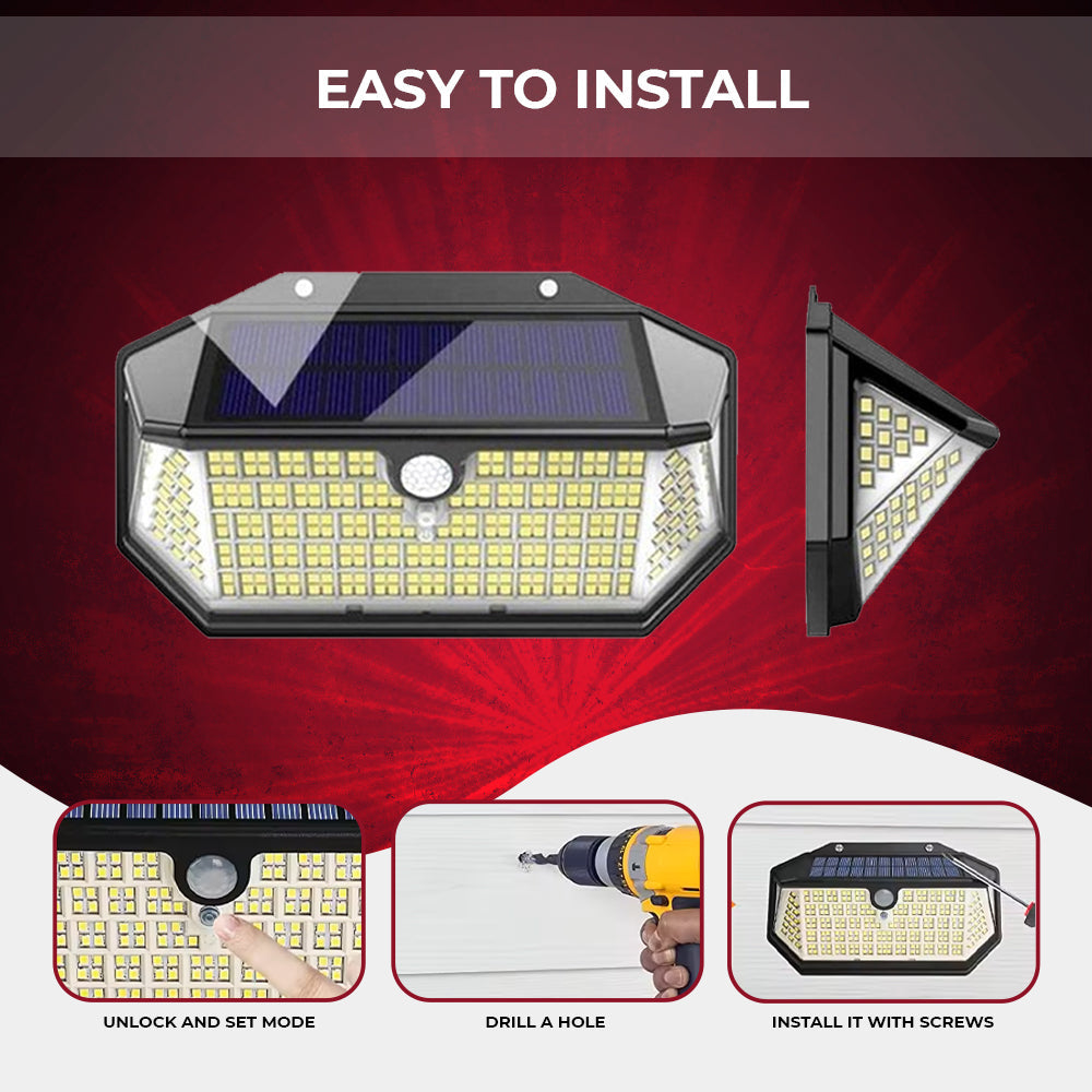 Dimnezz 5-Sided Human Induction Outdoor Garden LED Lamp