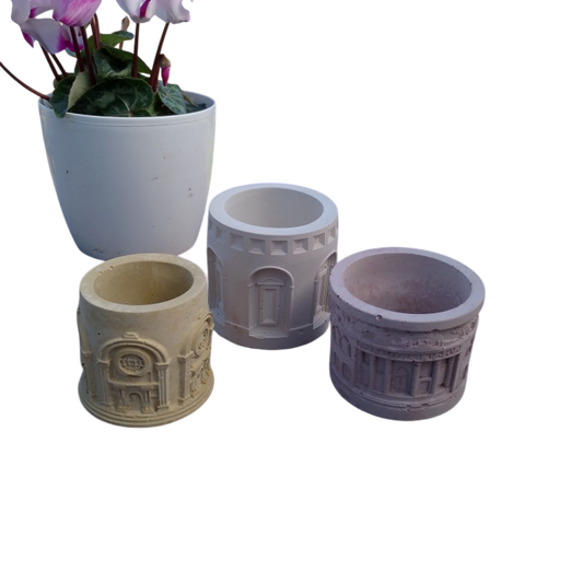 Ancient architecture succulent planters x 3