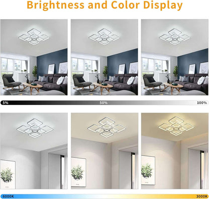 Modern LED Ceiling Light Dimmable with Remote Control