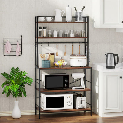 5-Tier Baker's Rack Microwave Stand Storage Shelf 84.5cm