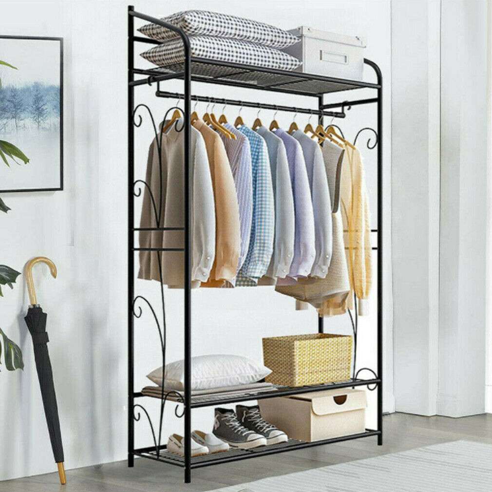 Extra Large Iron Clothes Rack Garment Hanging Stand