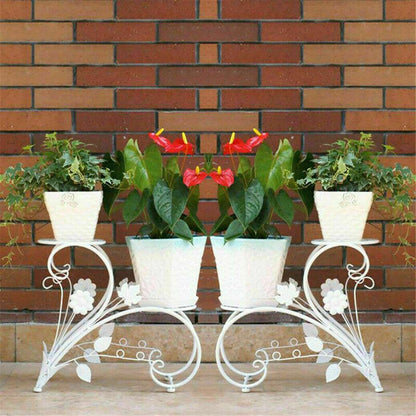 Set of 2 Plant Stand Wedding Garden Flower Shelf Rack