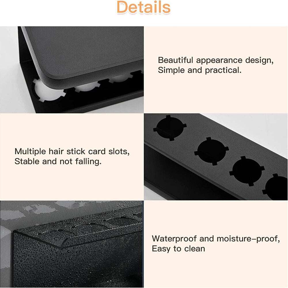 Black Space Aluminum Wall Mount Holder for Dyson Airwrap