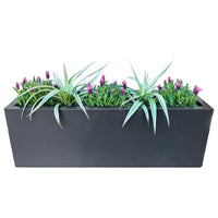 Metal Designer Planter Box 900 x 300 x 300mm Charcoal