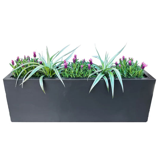Metal Designer Planter Box 900 x 300 x 300mm Charcoal