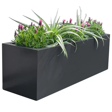 Metal Designer Planter Box 900 x 300 x 300mm Charcoal