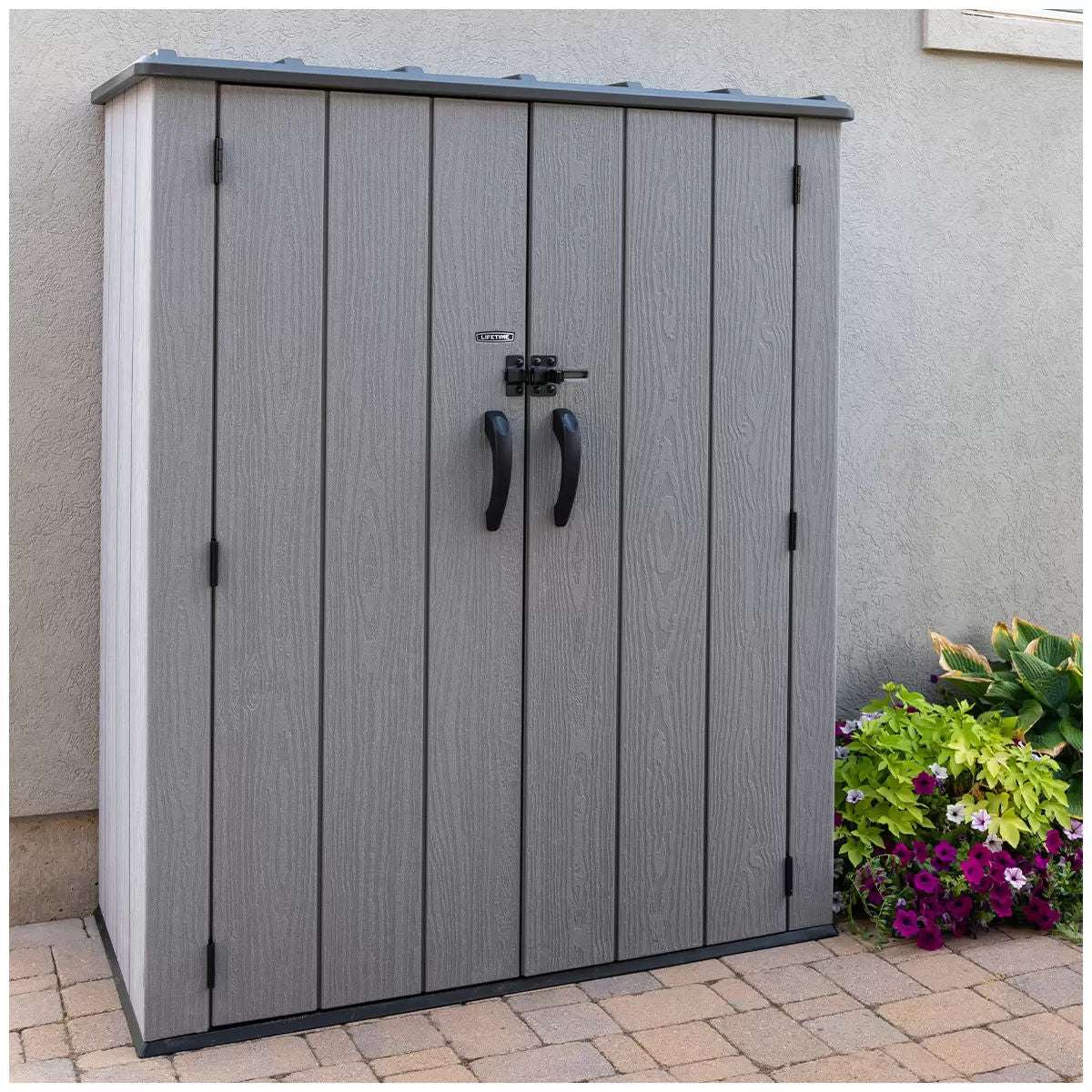 Lifetime Vertical Shed With Shelves