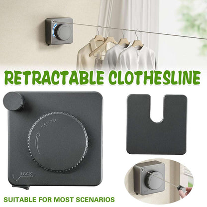 Invisible Wall Mounted Clothesline for Hotel Bathroom Sunbed Laundry Drying Rope