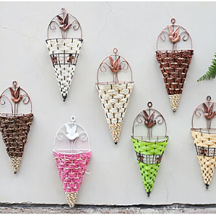 Rustic Hanging Rattan Vase for Farmhouse Decor