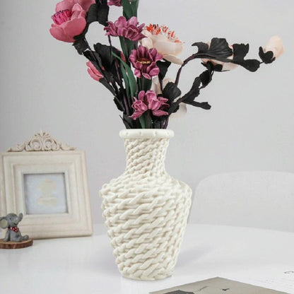 Versatile Plastic Vase for Fresh and Dried Floral Arrangements - Pink