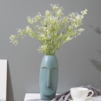 Thickened Pe Vase for Dried Flower Arrangements - Durable Drop-proof and Crack-proof - Light Green