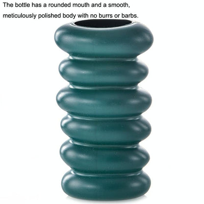 Imitation Glaze Porcelain Spiral Vase for Wet & Dry Flower Arrangements - White