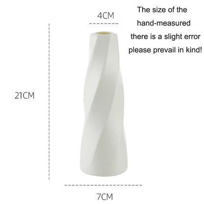 Minimalist Living Room Dried Flower Vase Decor - Milk White