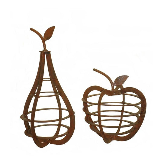 Set 2 Contemporary Apple & Pear 11cm, 23cm