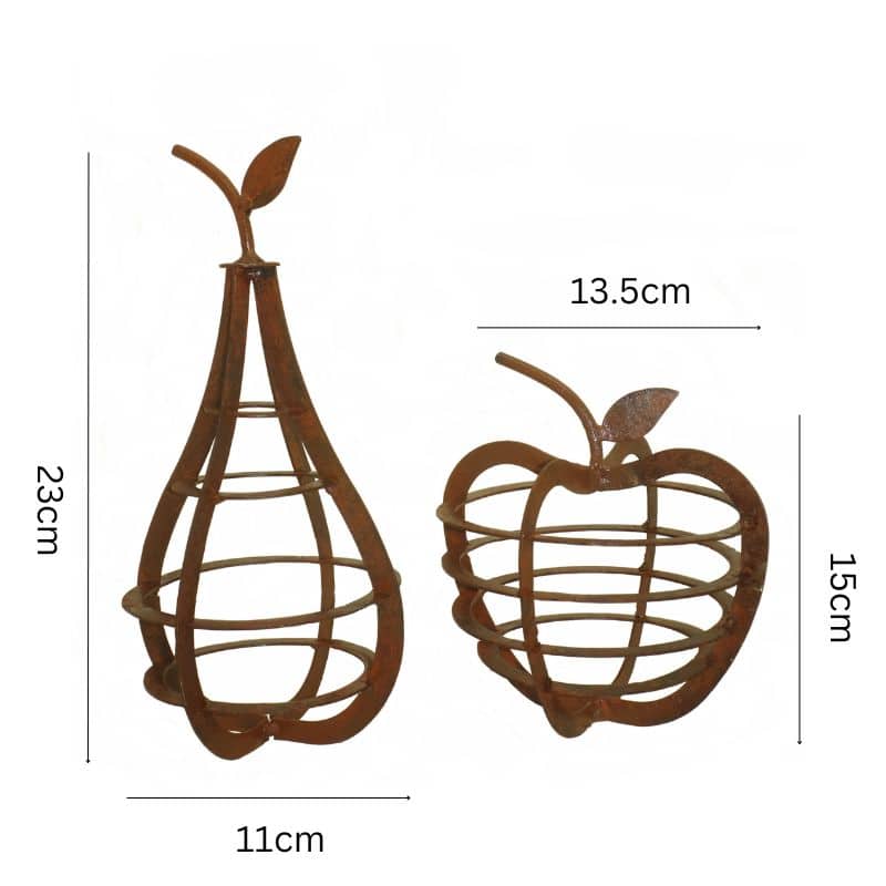 Set 2 Contemporary Apple & Pear 11cm, 23cm