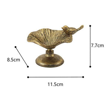 Vintage Style Ring Holder / Decoration w Bird 12cm
