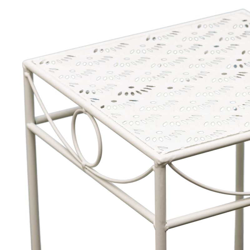 Set 3 Nested Riviera Square Tables / Potplant Stands 70cm, 60cm, 50cm