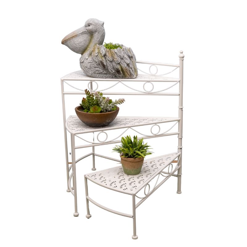 Riviera 3 Tier Fold Out Shelf Stand 36cm