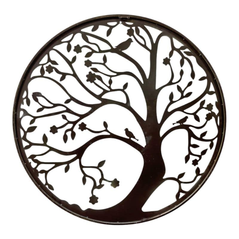 Round Laser Cut Tree Of Life w Roots + Birds 52cm