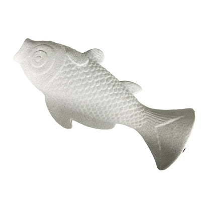 Contemporary White Fish Vase / Ornament 30cm