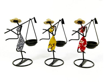 Gold Modern Iron Art Candle Holder - Stylish Decorative Candle Stand for Living Room, Dining Room, and Study