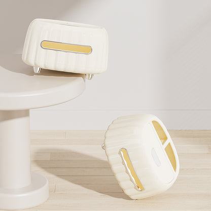 Multi-Functional Tissue Box Organizer with Storage Compartments - White