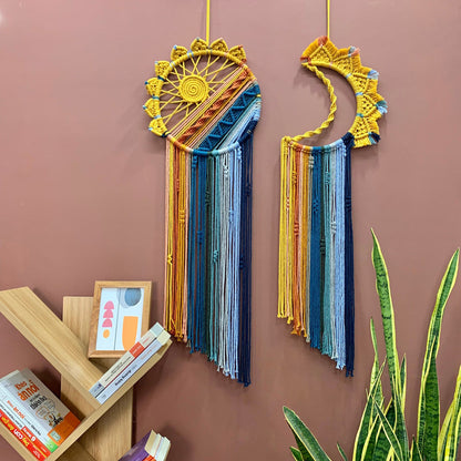 Colorful Tassel Dream Catcher - Bohemian Style Wall Decor (moon)