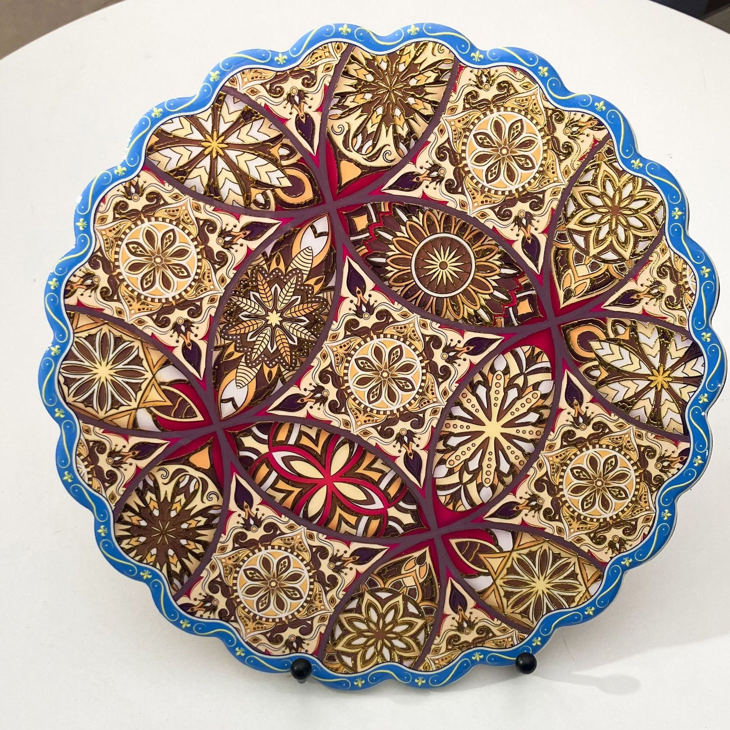 Circular Pattern Set of 2 Cartoon PVC Coil Entrance Mats - Non-Slip Dirt Trapping Door Mats (50x80cm)