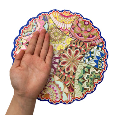 Circular Pattern Set of 2 Cartoon PVC Coil Entrance Mats - Non-Slip Dirt Trapping Door Mats (50x80cm)