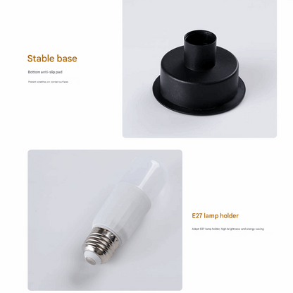 Camouflage Green Retro Swirl Glass Mushroom Table Lamp - LED Bedside Night Light