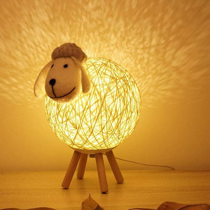 Nordic-Style Sheep Night Light - Warm Romantic Bedroom Lamp
