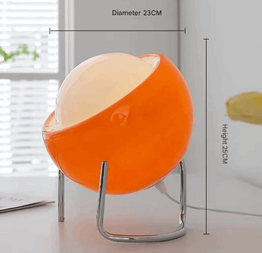 25cm Orange Creamy-Style Table Lamp with 3-Color Dimming - USB