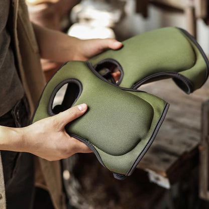 Black Adjustable Gardening Knee Pads - Comfortable Neoprene Knee Protectors for Weeding & Outdoor Work