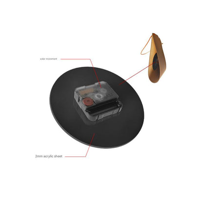 Retro PU Leather Hanging Wall Clock - Silent Sweep Movement, Roman Numerals, Decorative Handbag Style(Red)