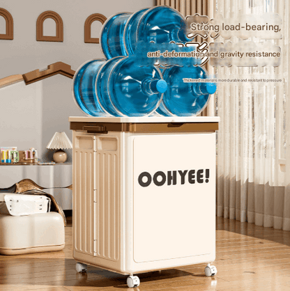 White Large Foldable Storage Box with Lid and Wheels - Heavy Duty Collapsible Toy Organizer Bin