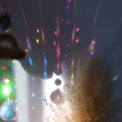 Colorful Dazzling Celestial Crystal Suncatcher - Star Shape Rainbow Maker Window Hanging Ornament