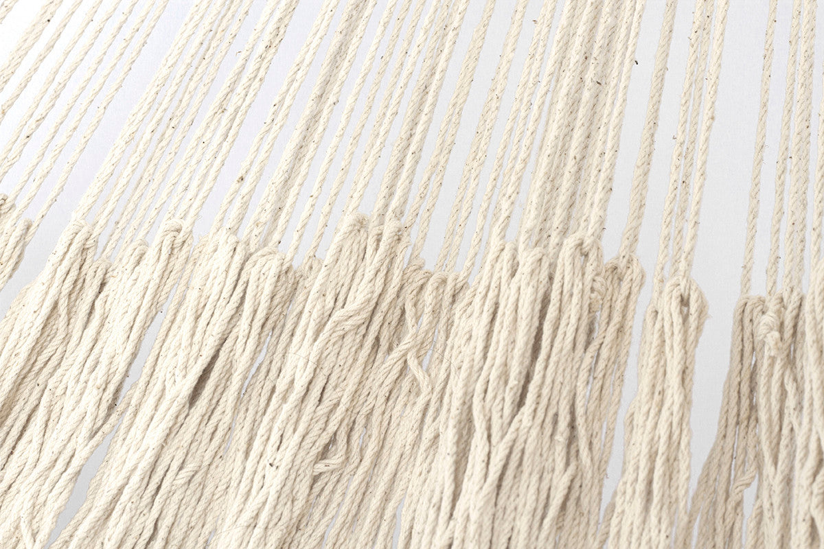 Ivory Cascade, hand woven rope Authentic Mexican Hammock