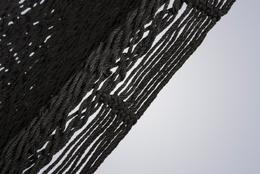Outdoor undercover cotton Mayan Legacy hammock King size Black